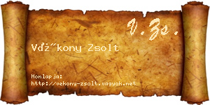 Vékony Zsolt névjegykártya